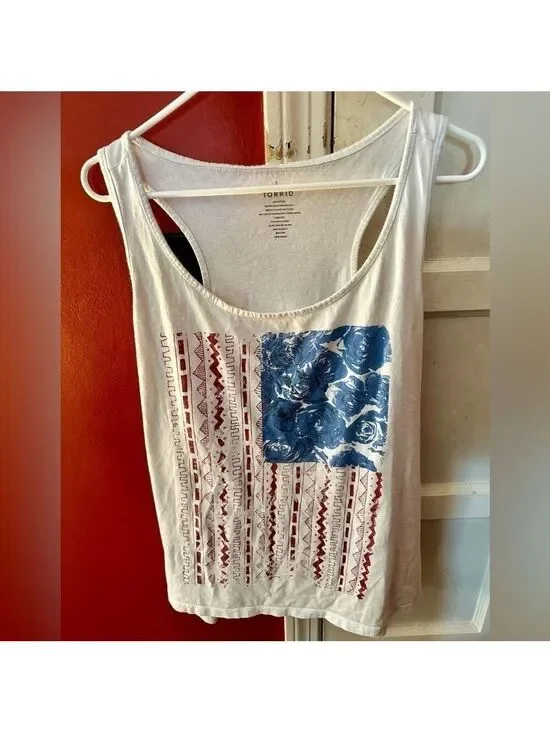 Torrid American Flag Racerback Tank Top - Picture 10 of 10